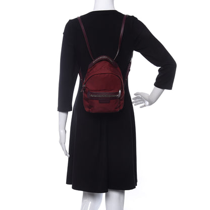 Stella McCartney Nylon Eco Alter Nappa Mini Falabella GO Backpack Burgundy 2 of 9
