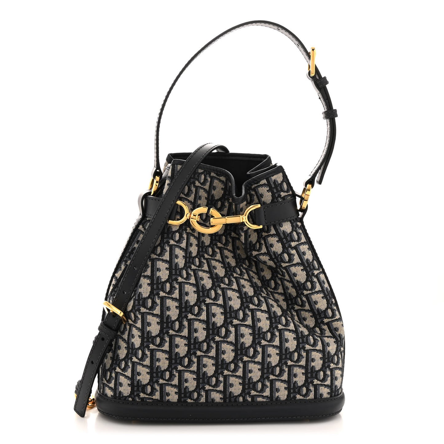 Oblique Calfskin Medium C'est Dior Bucket Bag Blue