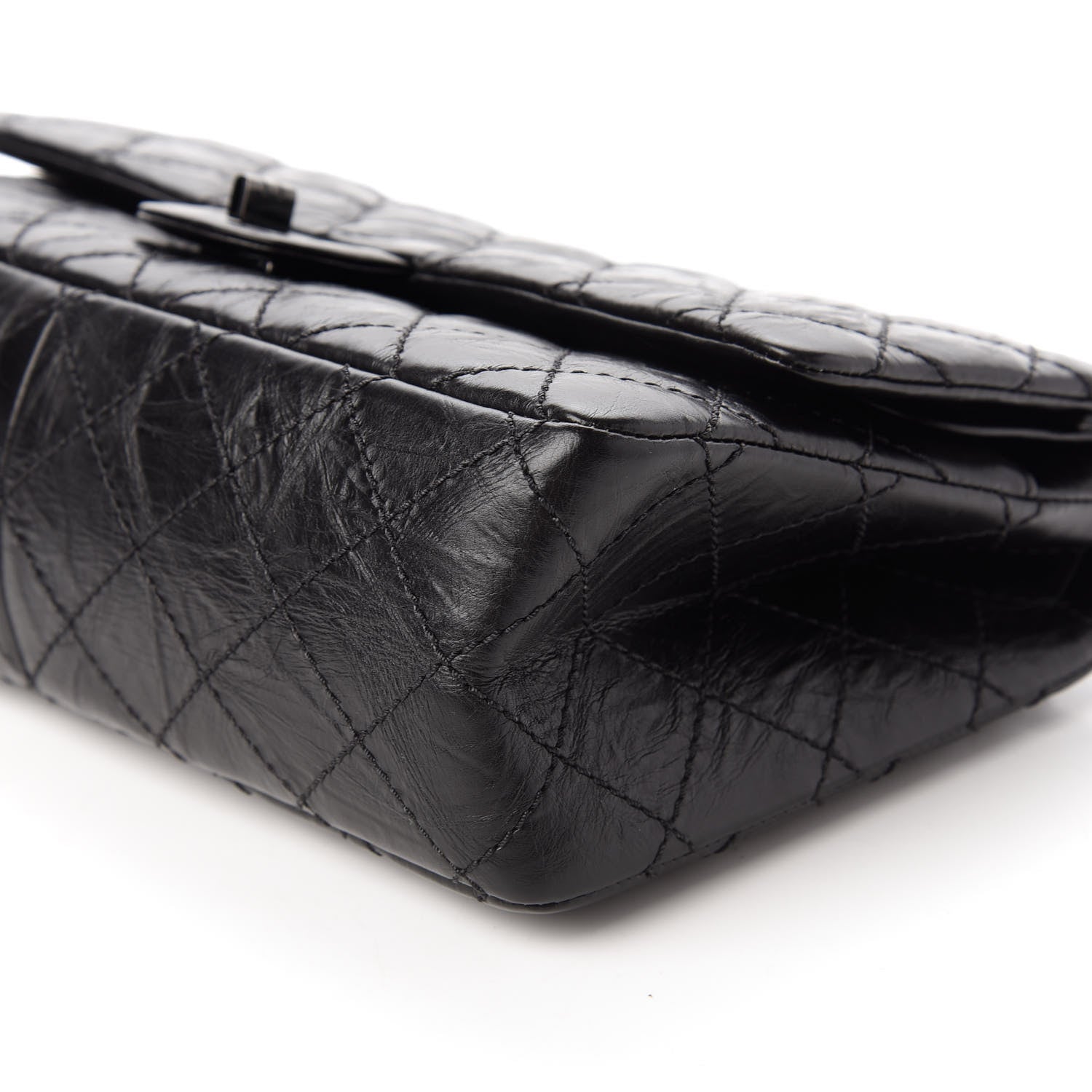 Chanel Aged Calfskin Quilted 2.55 Reissue 226 Flap So Black 7 of 11