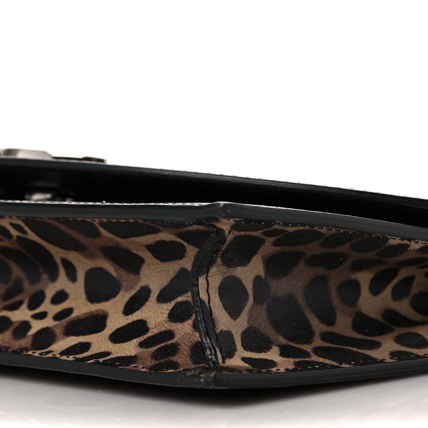 Christian Louboutin Metallic Calfskin Leopard Print Loubi54 Crossbody Clutch Gold 8 of 8