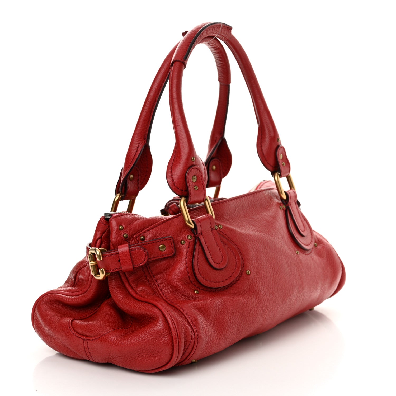 Chloe Calfskin Medium Paddington Satchel Red 2 of 11