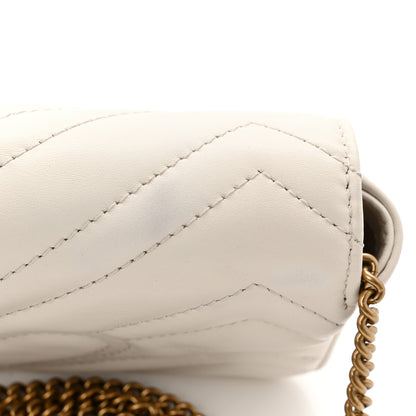 Gucci Calfskin Matelasse Super Mini GG Marmont Shoulder Bag White 11 of 11