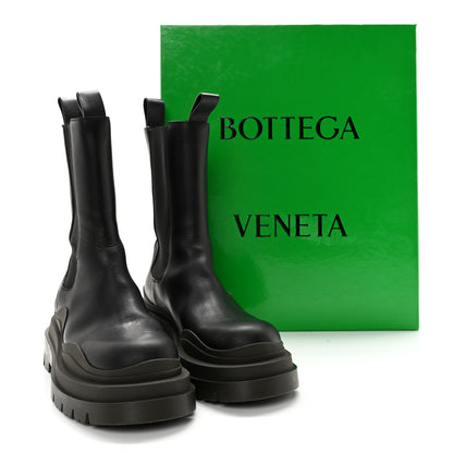 Bottega Veneta Calfskin The Tire Chelsea Boots 38 Black Camping 16 of 16