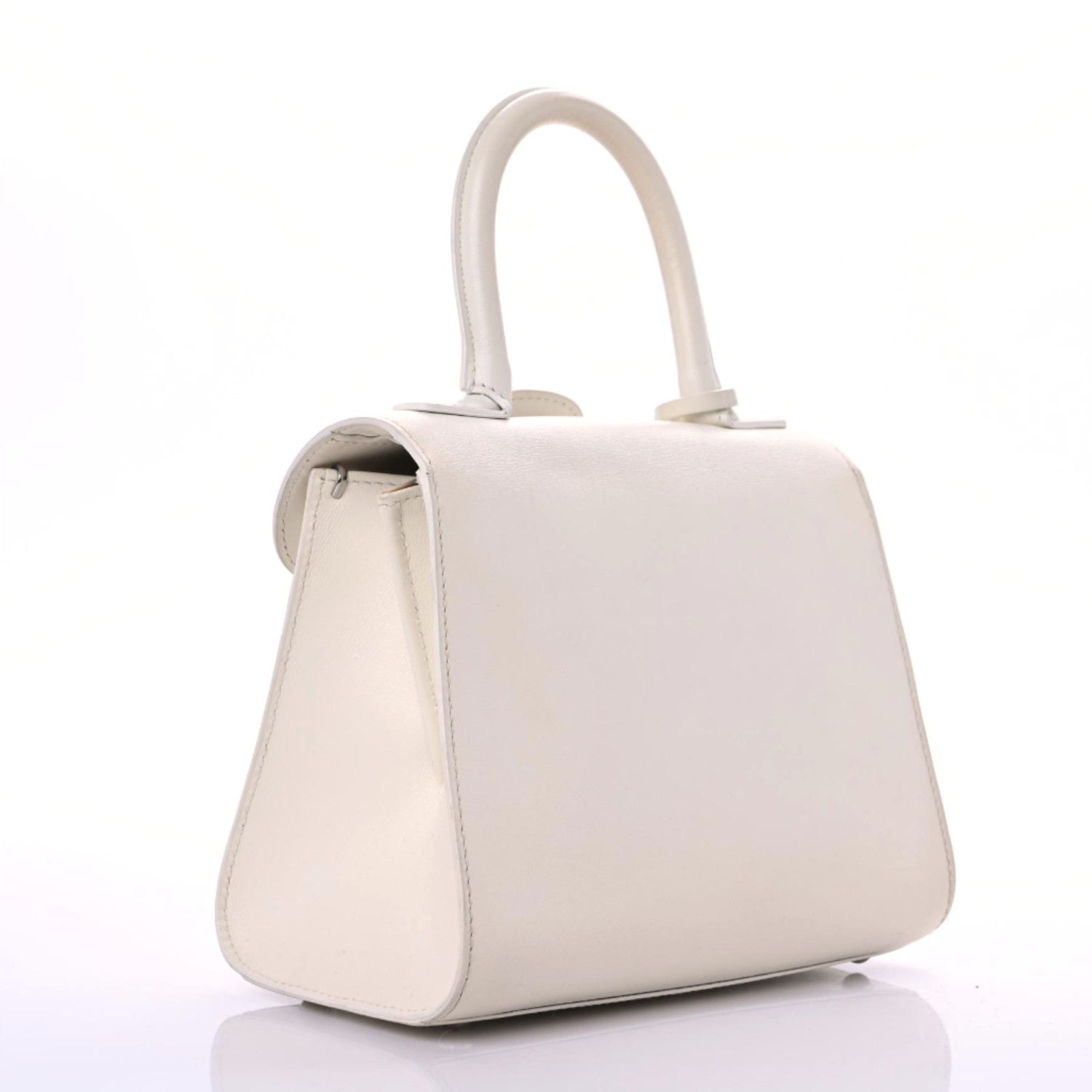 Delvaux Calfskin Mini Brillant Satchel Ivory 3 of 18