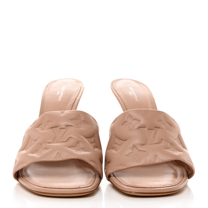 Louis Vuitton Lambskin Embossed Monogram Revival Mules 41 Beige 2 of 9