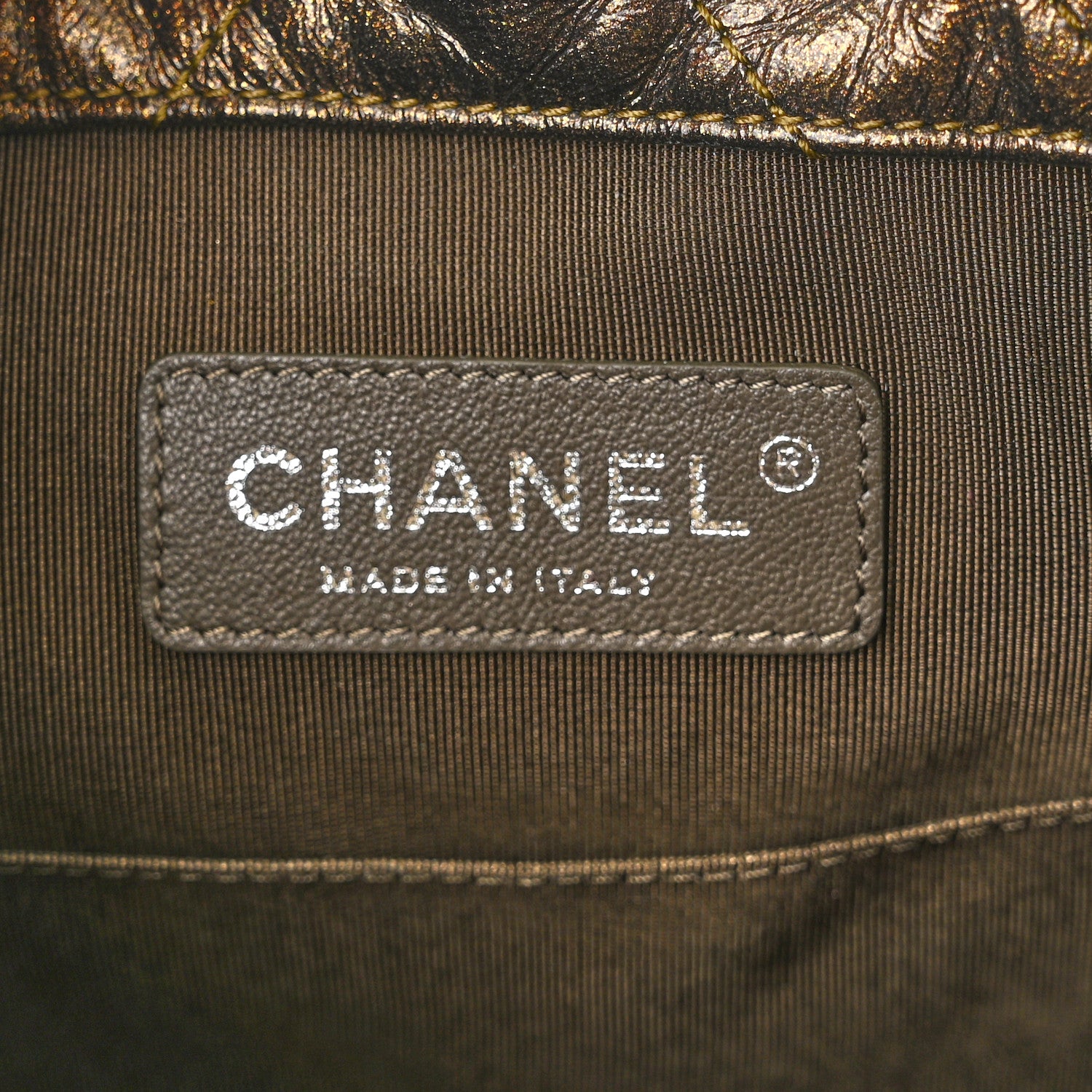 Chanel Metallic Aged Calfskin Chevron Quilted Small Gabrielle Backpack Gold 6 of 10