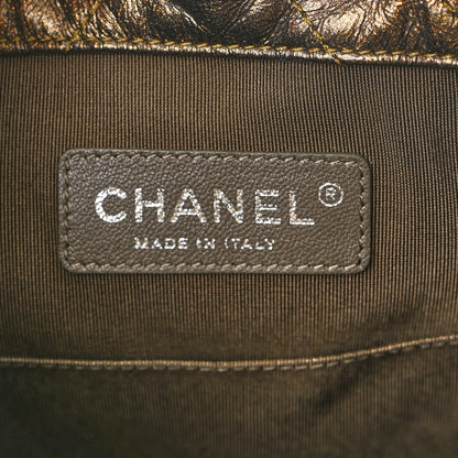 Chanel Metallic Aged Calfskin Chevron Quilted Small Gabrielle Backpack Gold 6 of 10