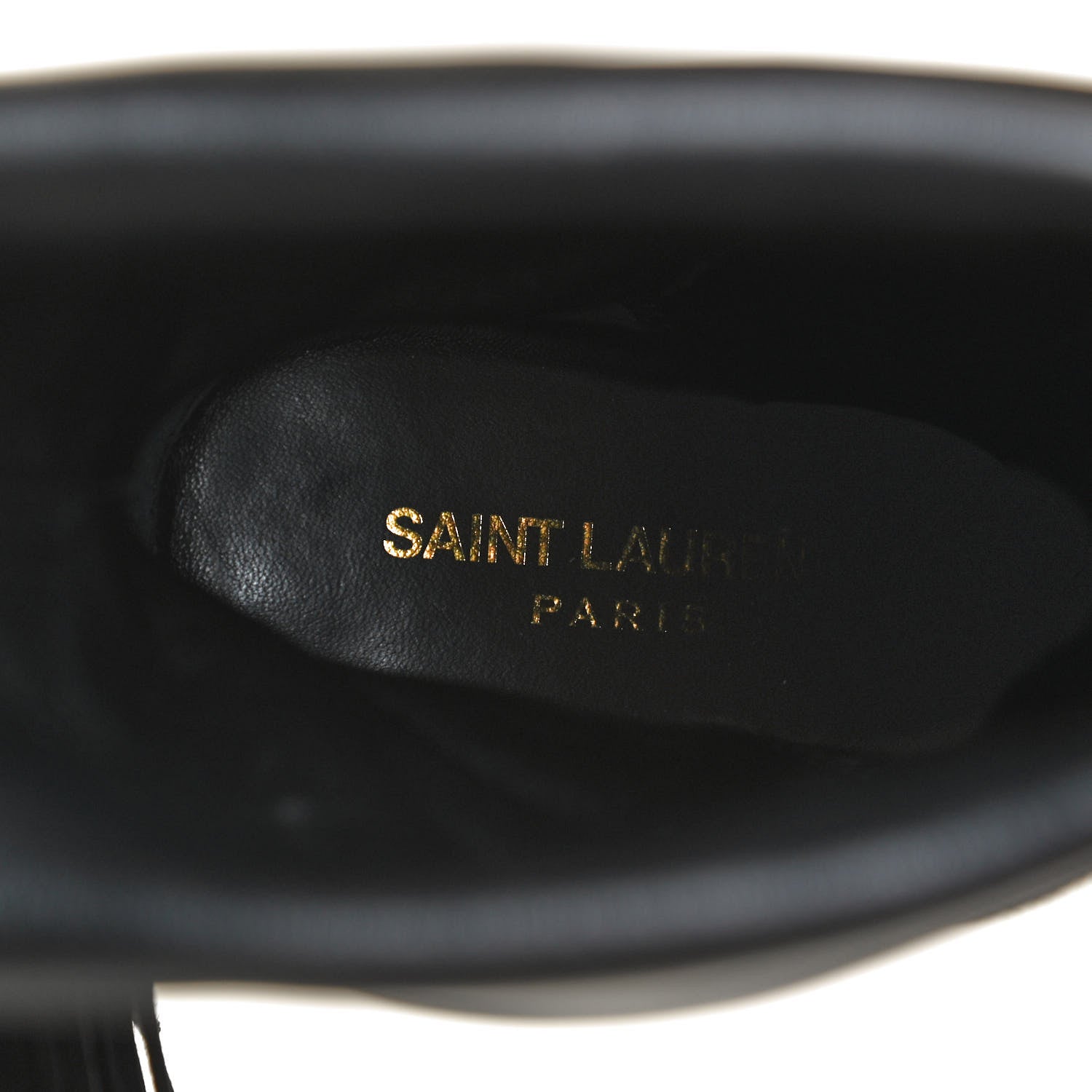 Saint Laurent Calfskin Suede Tanger Tassel Boot 37.5 Black 10 of 13