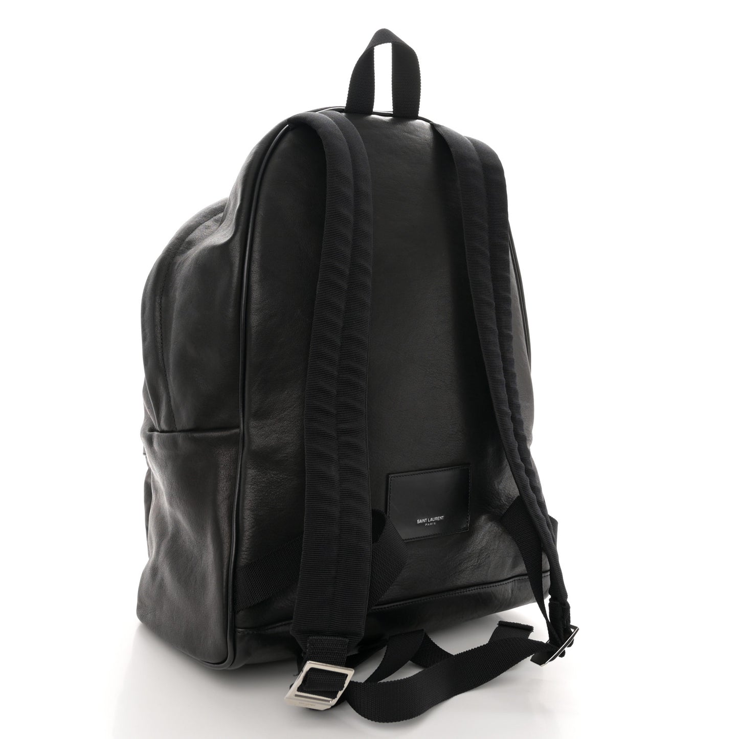 Calfskin Multi Zipper City Backpack Black