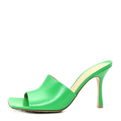 Bottega Veneta Lambskin Stretch Mule Sandals 40 Grass 1 of 8