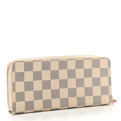 Louis Vuitton Damier Azur Clemence Wallet Rose Ballerine 3 of 8