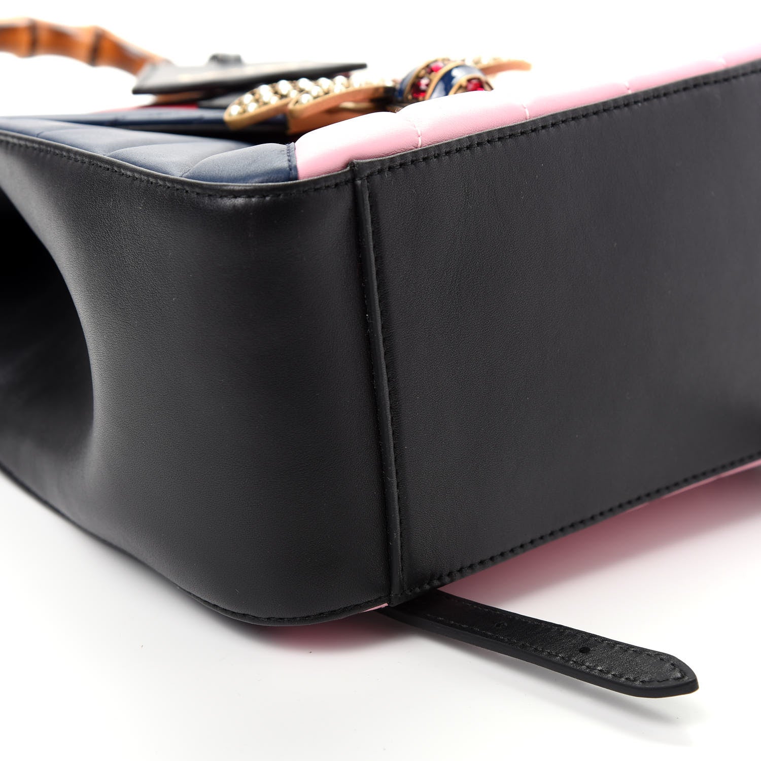 Gucci Calfskin Bamboo Trapuntata Queen Margaret Backpack Blue Agata Hibiscus Red Mystic White Sugar Pink 5 of 8