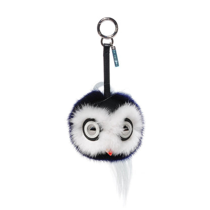 Fendi Mink Fox Fur QuTweet Birgami Bag Bug Charm Blue 1 of 6
