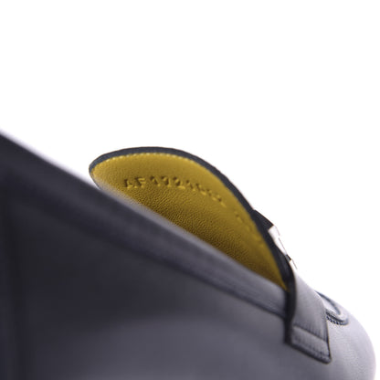 Hermes Goatskin Paris Loafers 36.5 Marine 9 of 10
