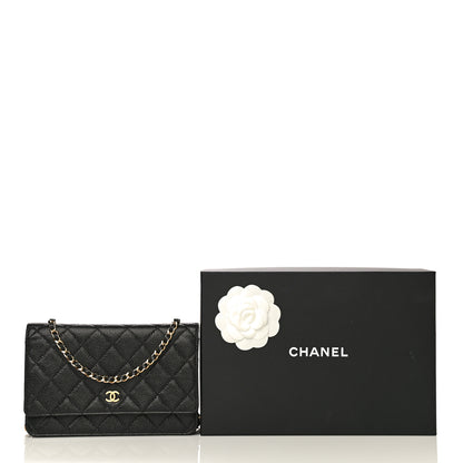 Chanel Caviar Quilted Wallet On Chain WOC Black 12 of 12