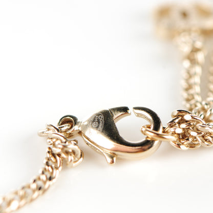 Chanel Pearl Crystal Large Camellia Pendant Necklace Light Gold 4 of 6