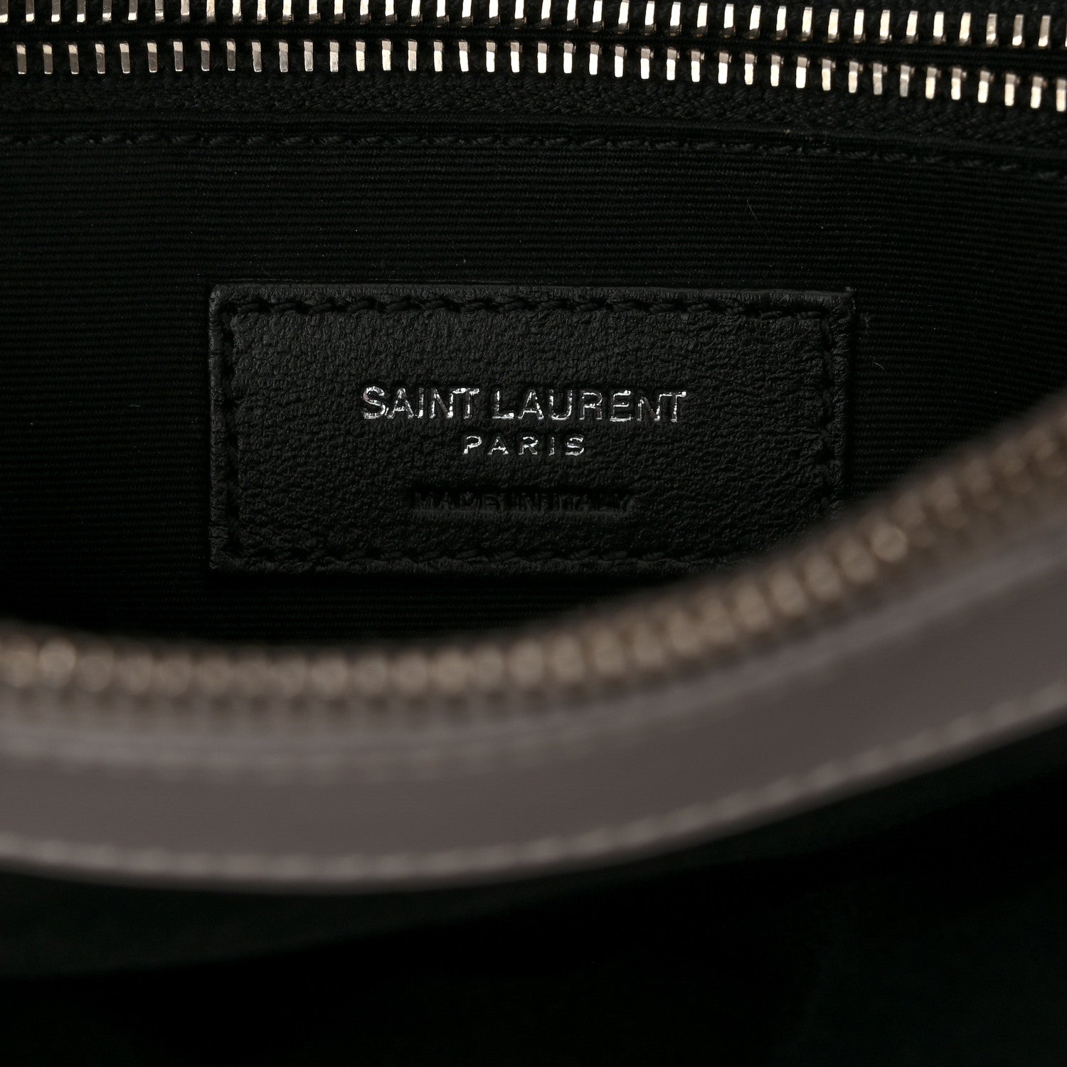Saint Laurent Calfskin Y Quilted Monogram Medium Loulou Chain Satchel Light Gray 7 of 12