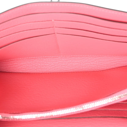 Hermes Chevre Mysore Kelly Longue Wallet Rose Azalee 5 of 8