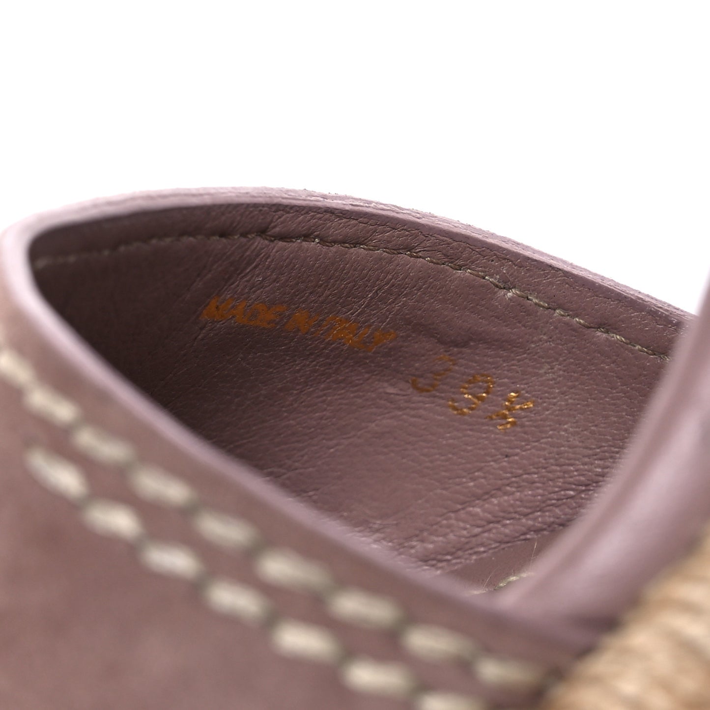 Suede Jute Platfrom Logo Espadrilles Platform Sandals 39.5 Dark Rose
