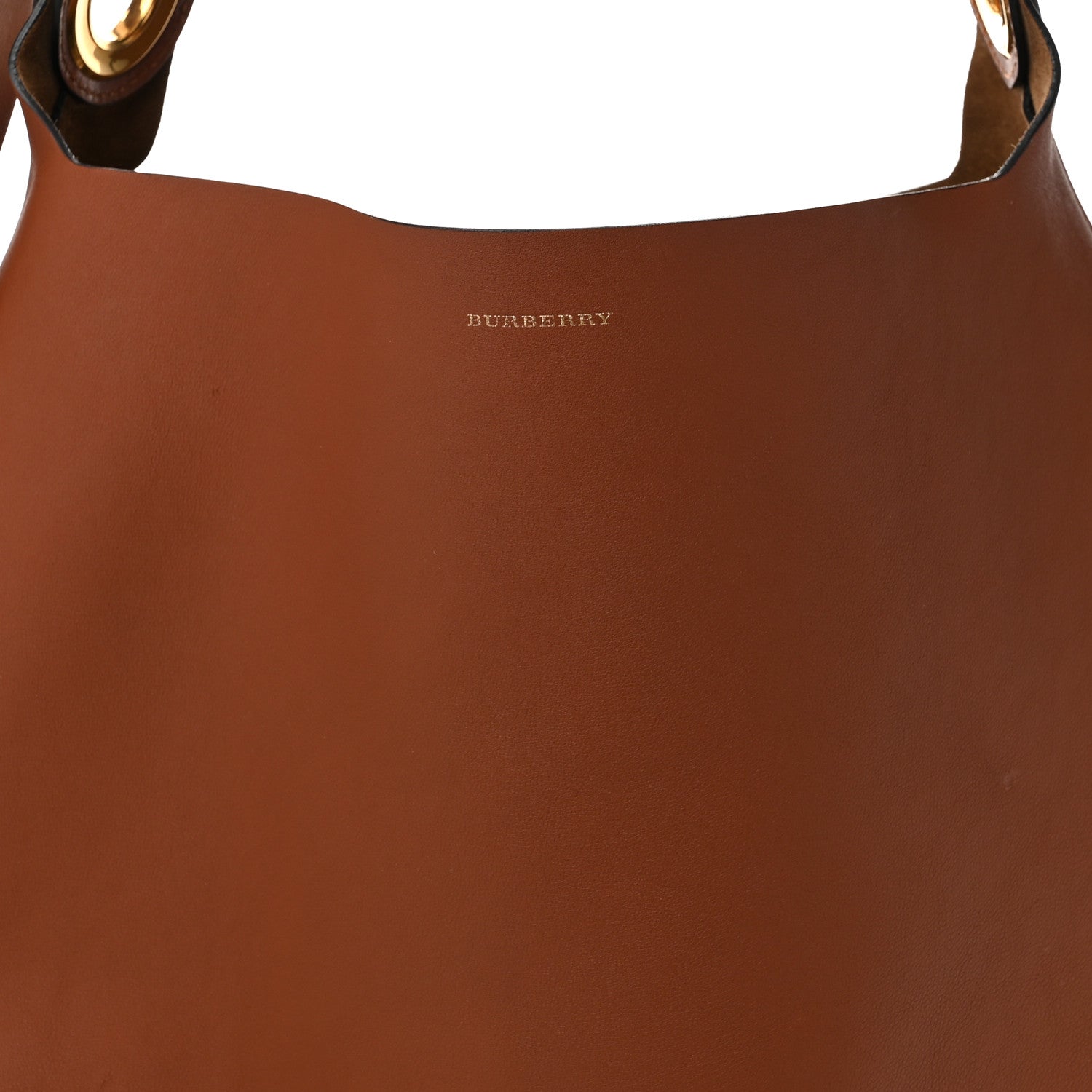 Burberry Smooth Calfskin Medium Grommet Hobo Tan 8 of 10