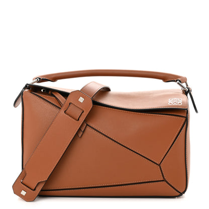 Loewe Calfskin Medium Puzzle Bag Tan 1 of 10