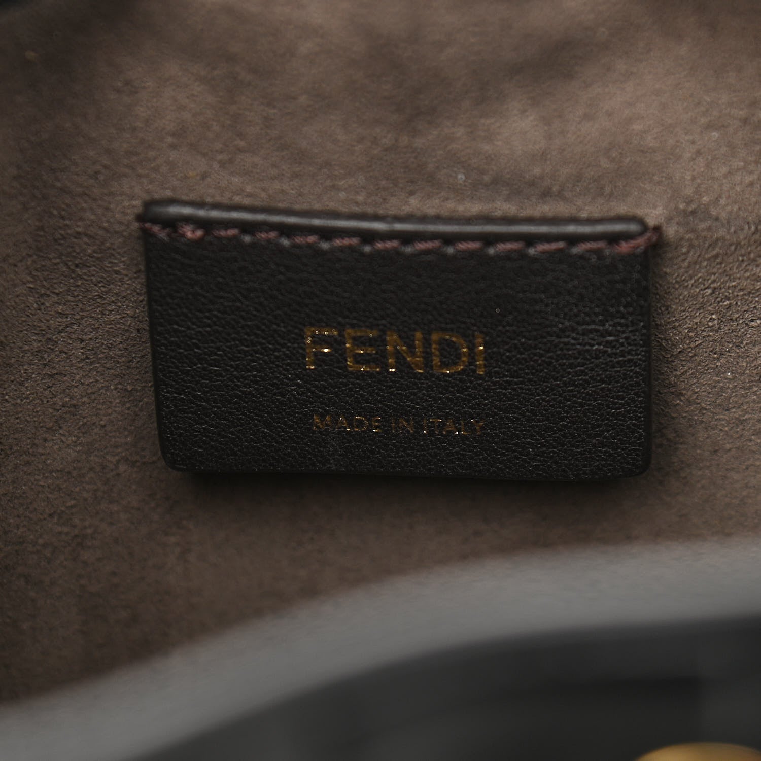 Fendi Vitello Liberty F is Fendi FF 1974 Embossed Mini Mon Tresor Bucket Bag Black 6 of 10
