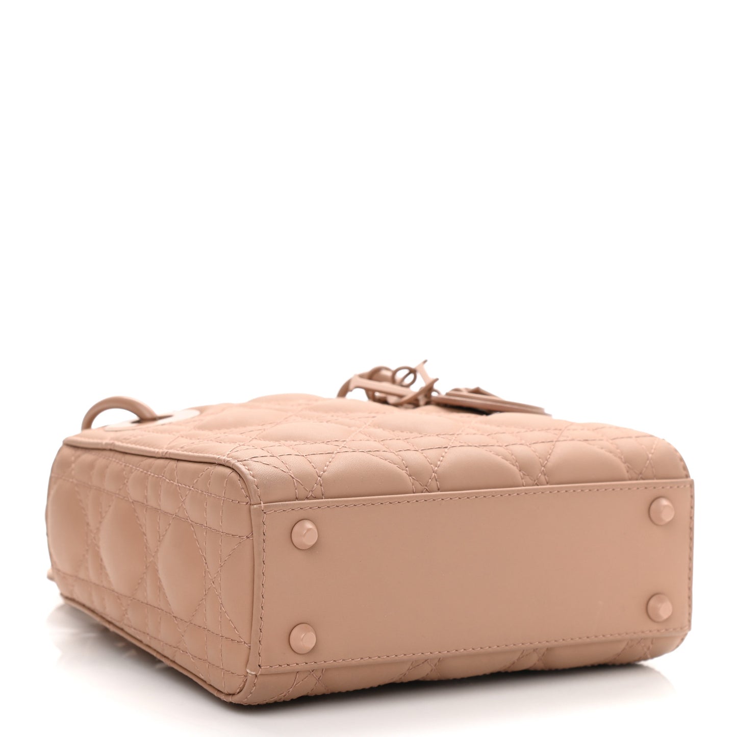 Ultra Matte Calfskin Cannage Mini Lady Dior Light Beige