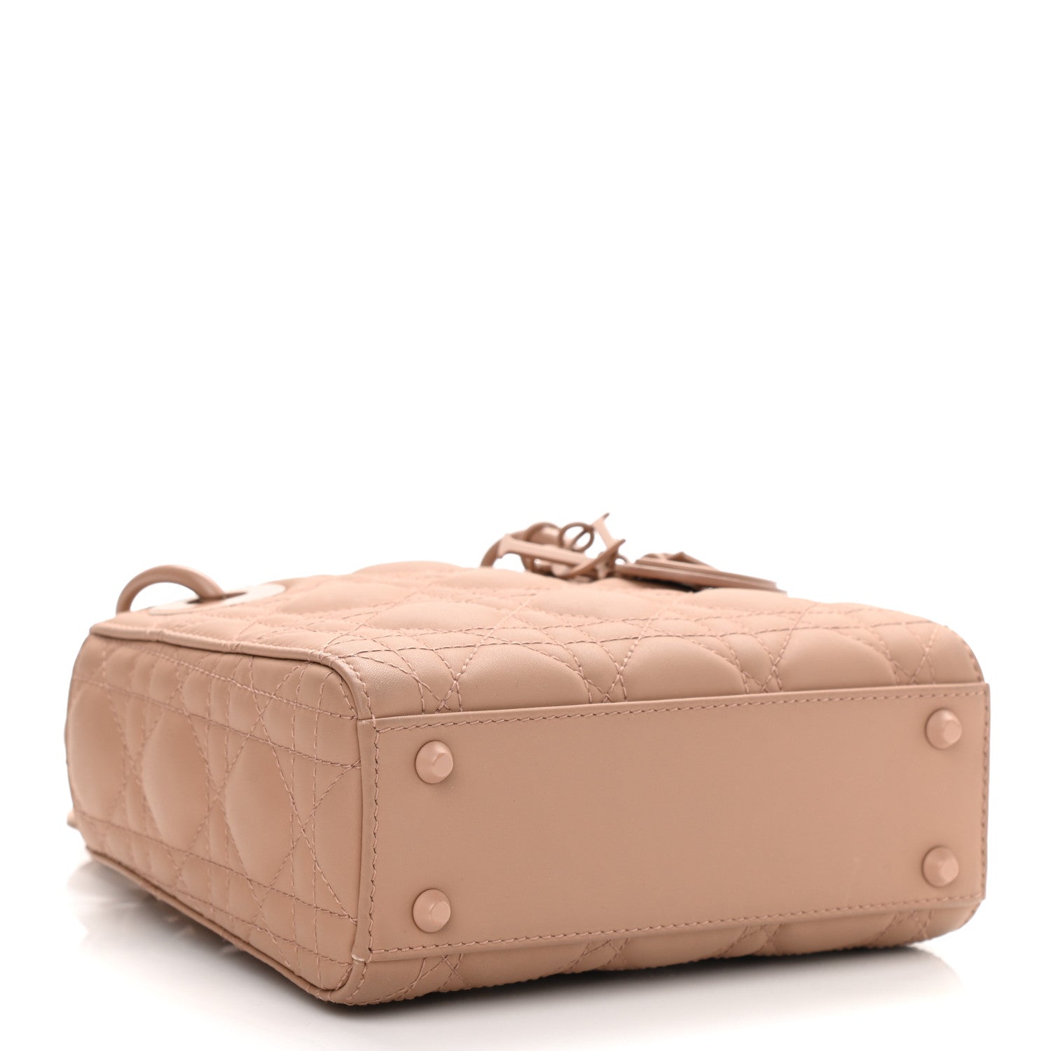 Christian Dior Ultra Matte Calfskin Cannage Mini Lady Dior Light Beige 4 of 10