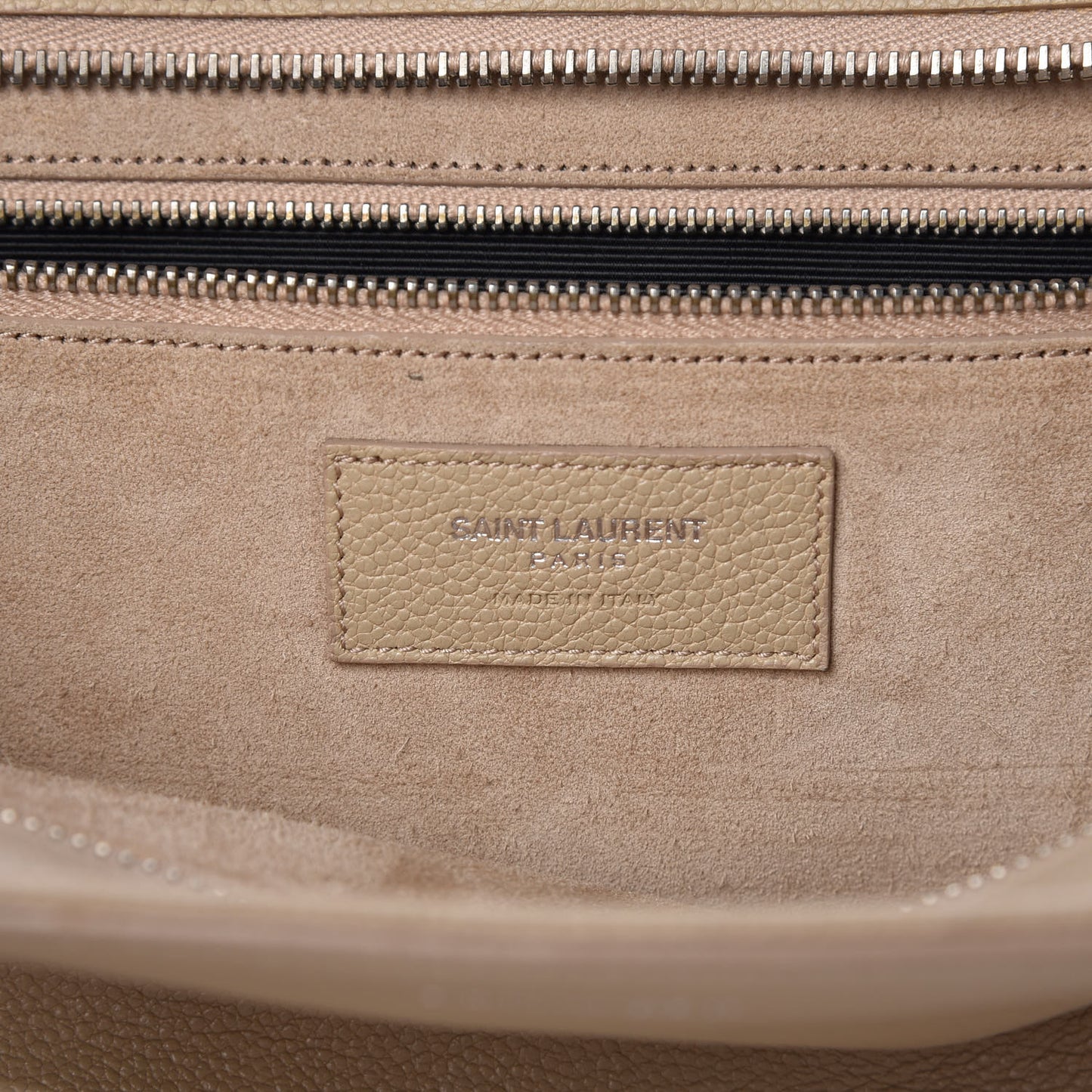 Calfskin Medium Rive Gauche Cabas Dark Beige