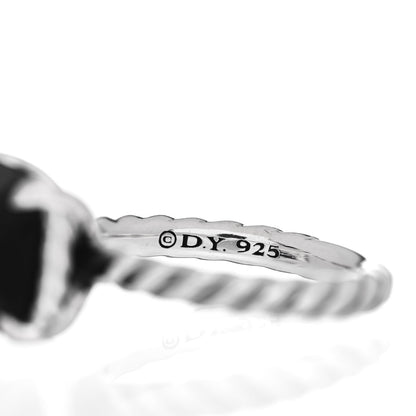 David Yurman Sterling Silver Black Onyx Color Classics Stack Ring 49 5 5 of 6