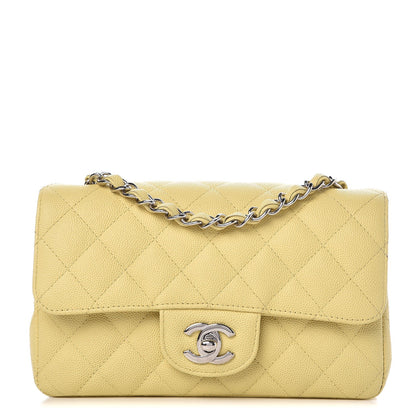 Chanel Caviar Quilted Mini Rectangular Flap Light Yellow 1 of 9