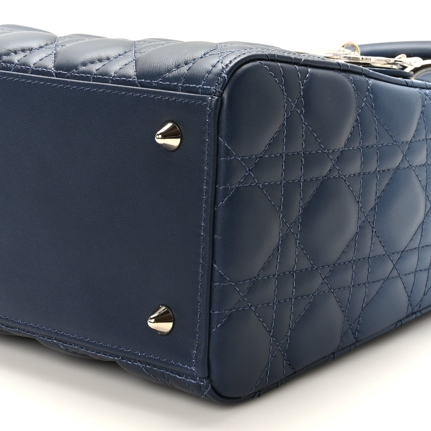 Christian Dior Lambskin Cannage Gradient Medium Lady Dior Blue 8 of 9