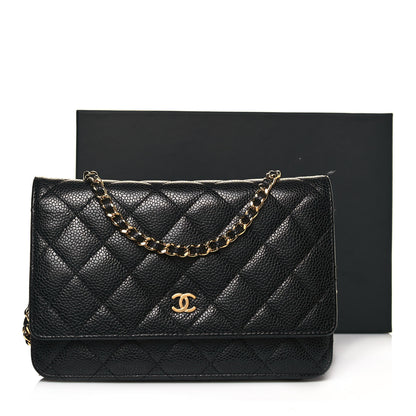 Chanel Caviar Quilted Wallet On Chain WOC Black 16 of 16