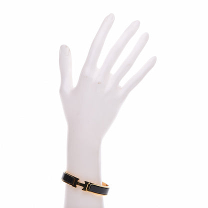 Hermes Enamel Narrow Clic Clac H Bracelet PM Black 2 of 7