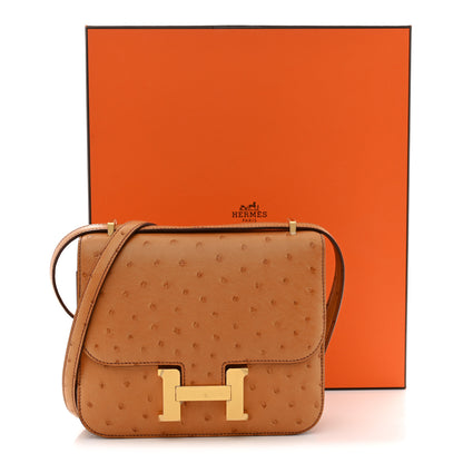 Hermes Ostrich Constance 18 Safran 12 of 12