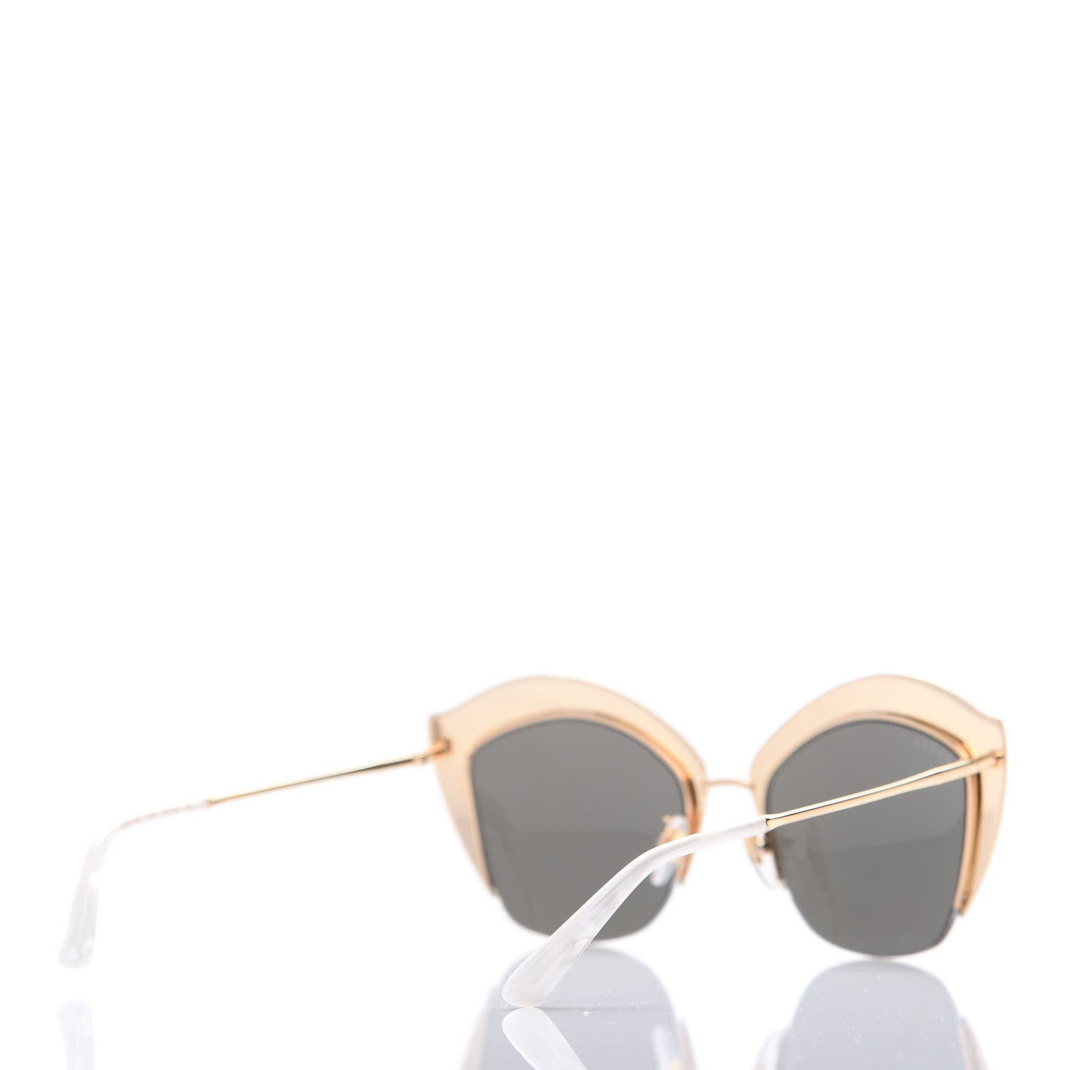 Gucci Metal Crystal Cat Eye Sunglasses GG00114S Gold 4 of 8