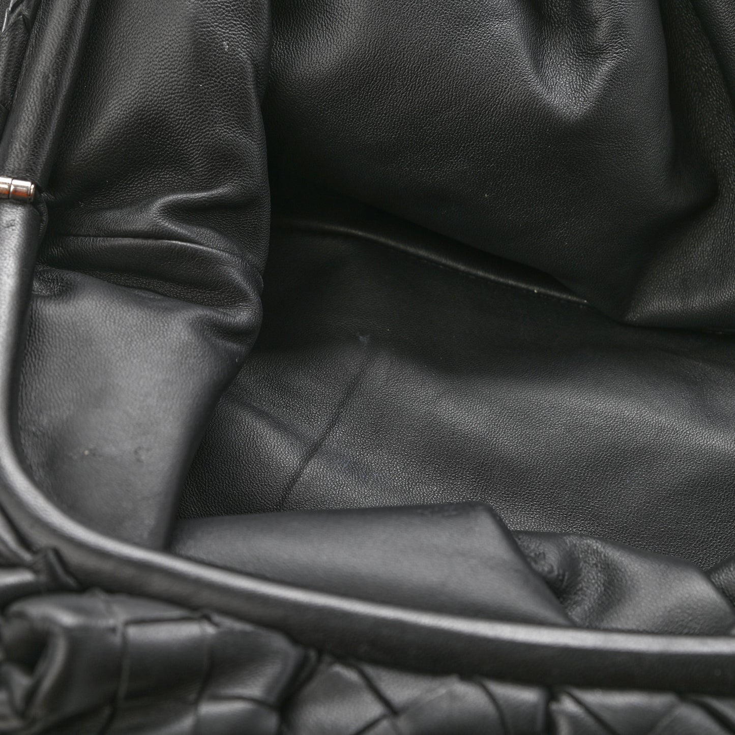 Nappa Maxi Intreccio The Pouch Oversized Clutch Black