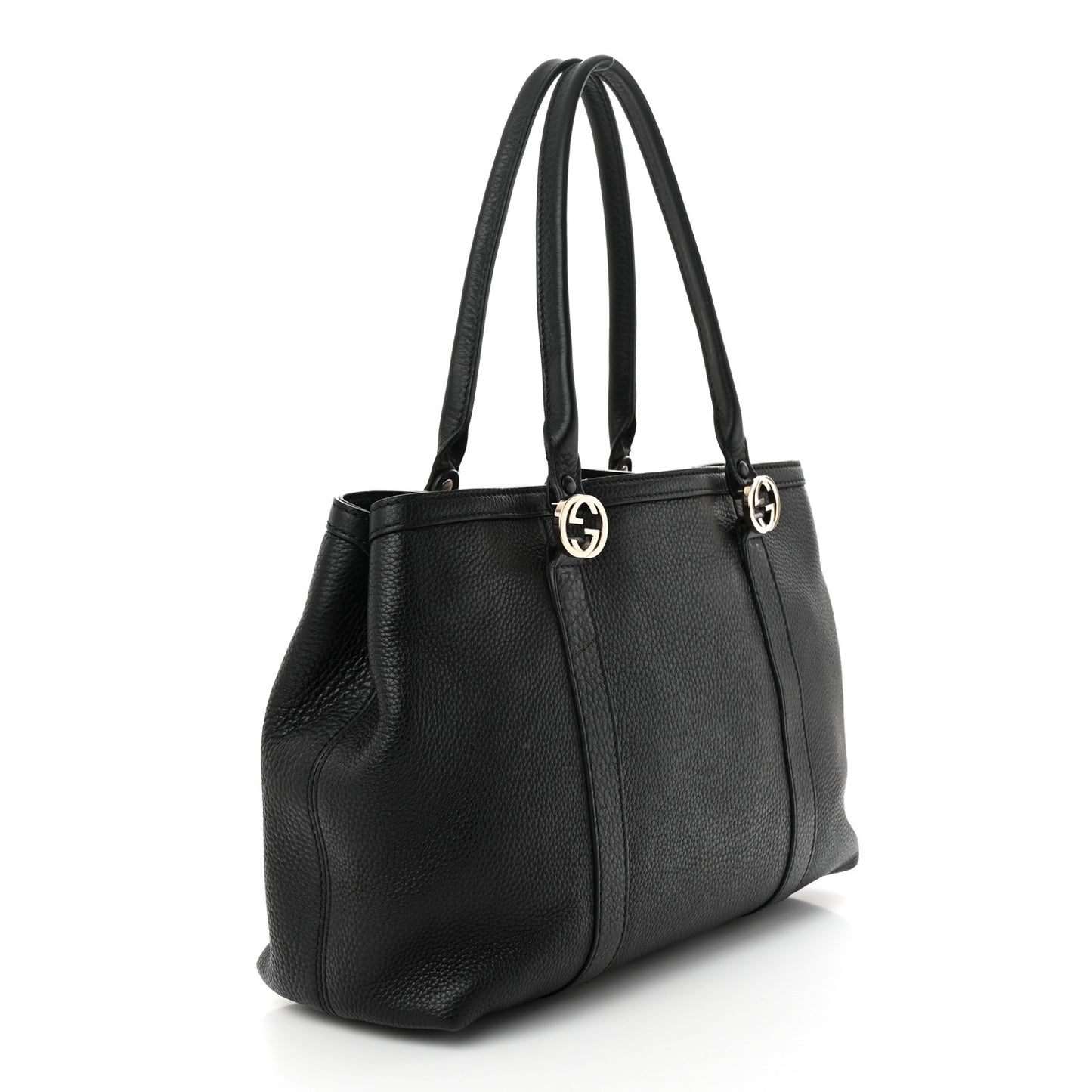 Pebbled Calfskin Old Libeccio Miss GG Tote Black