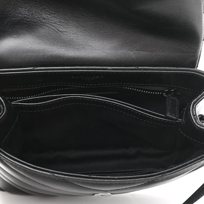 Saint Laurent Calfskin Y Quilted Monogram Toy Loulou Crossbody Bag Black 5 of 11