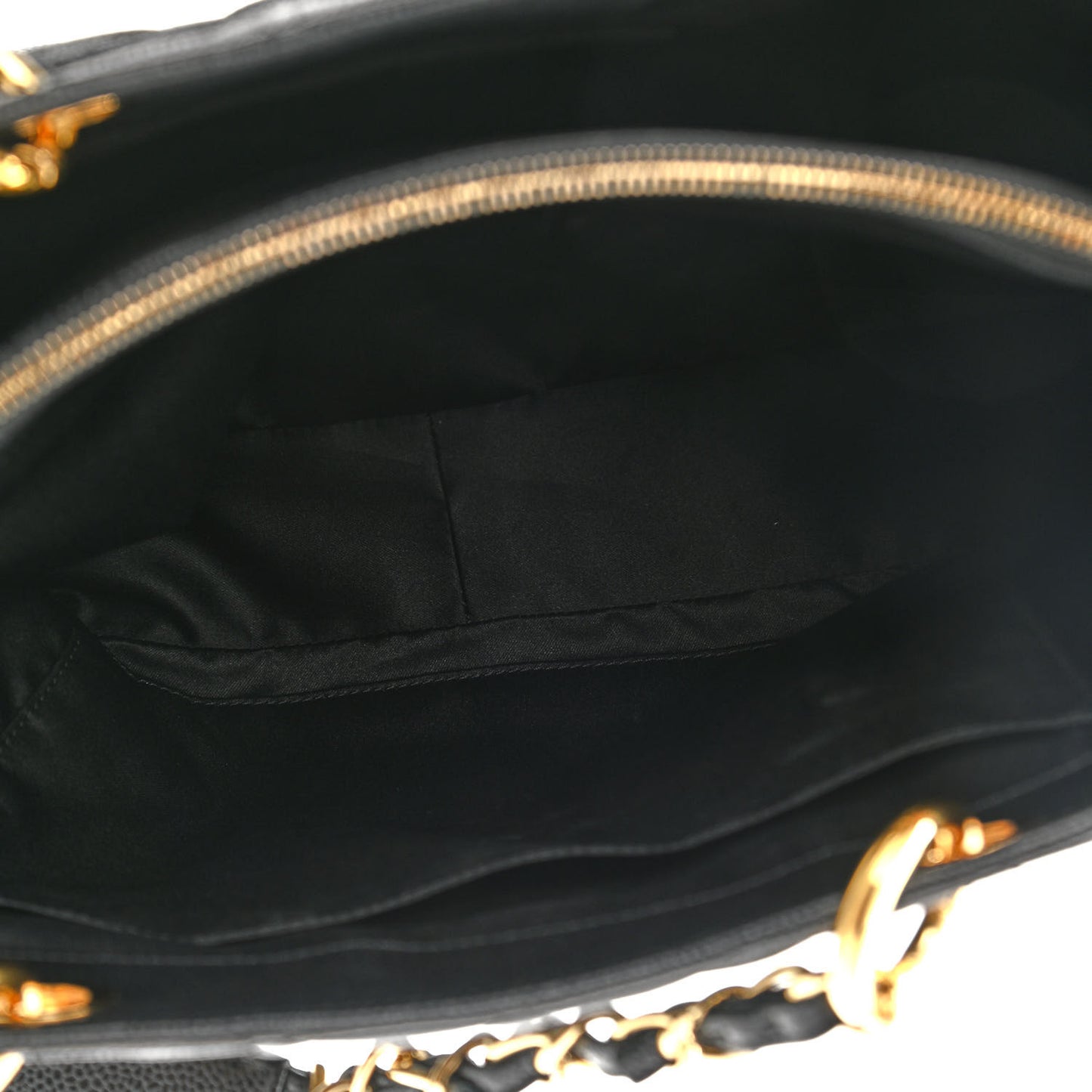 Caviar Quilted Grand Shopping Tote GST Black