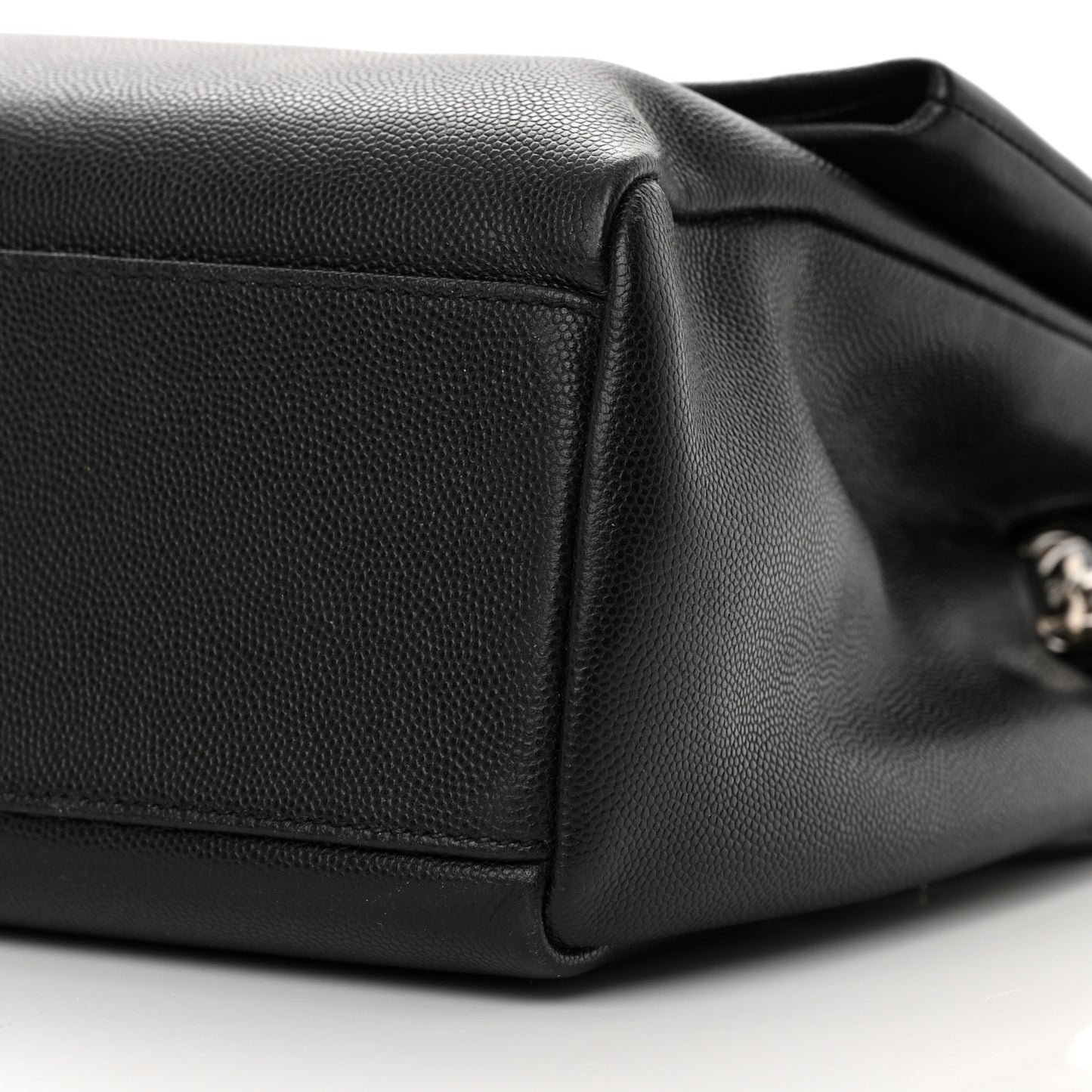 Grain De Poudre Medium West Hollywood Monogram Fold-Over Black