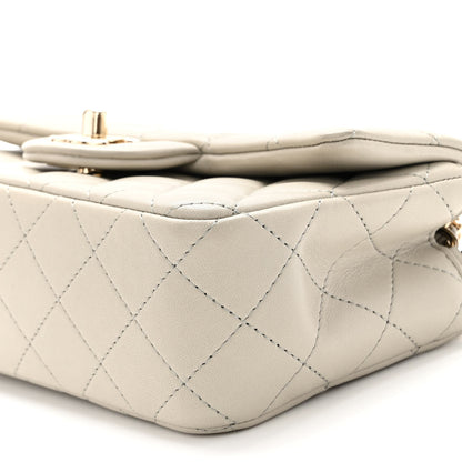 Chanel Lambskin Quilted Mini Rectangular Flap Grey 10 of 10