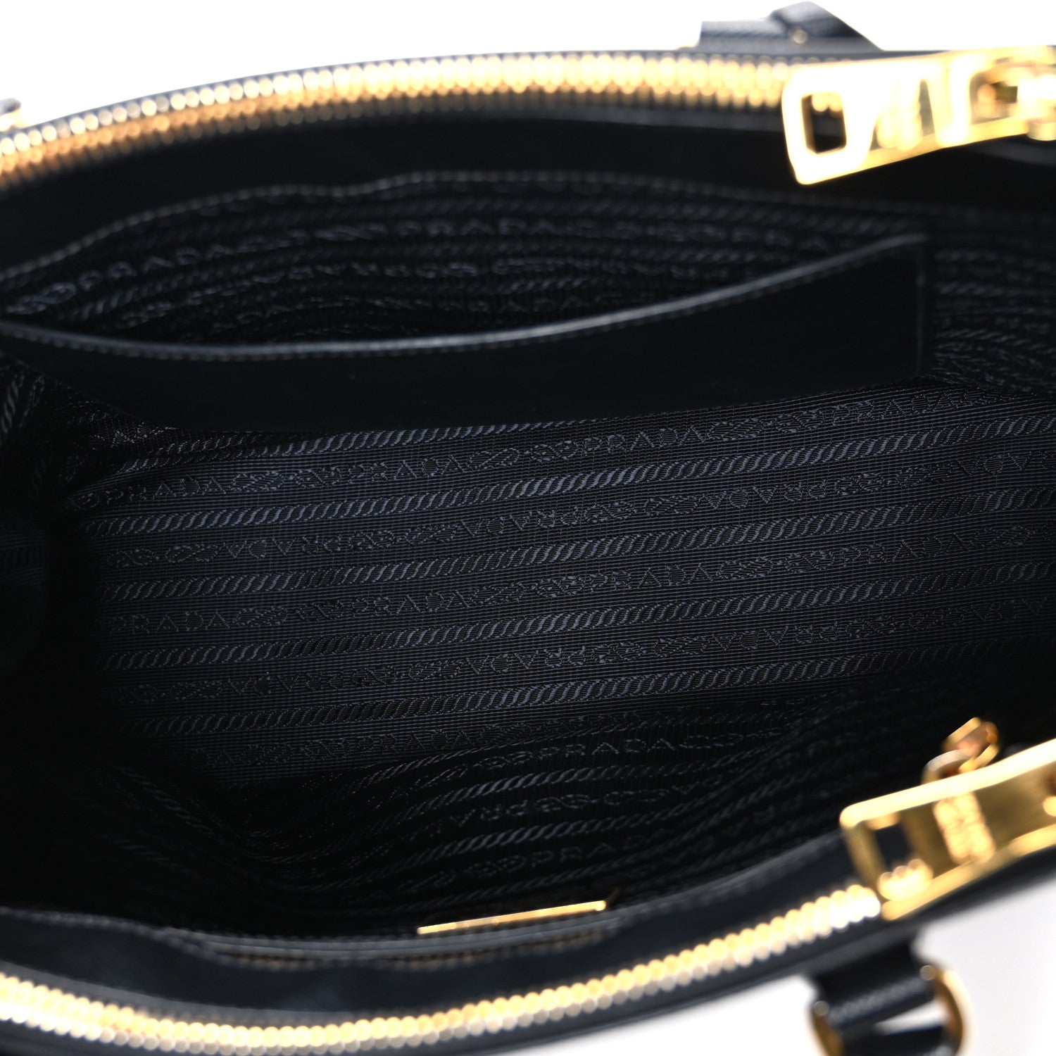 Prada Saffiano Small Galleria Double Zip Tote Black 5 of 10