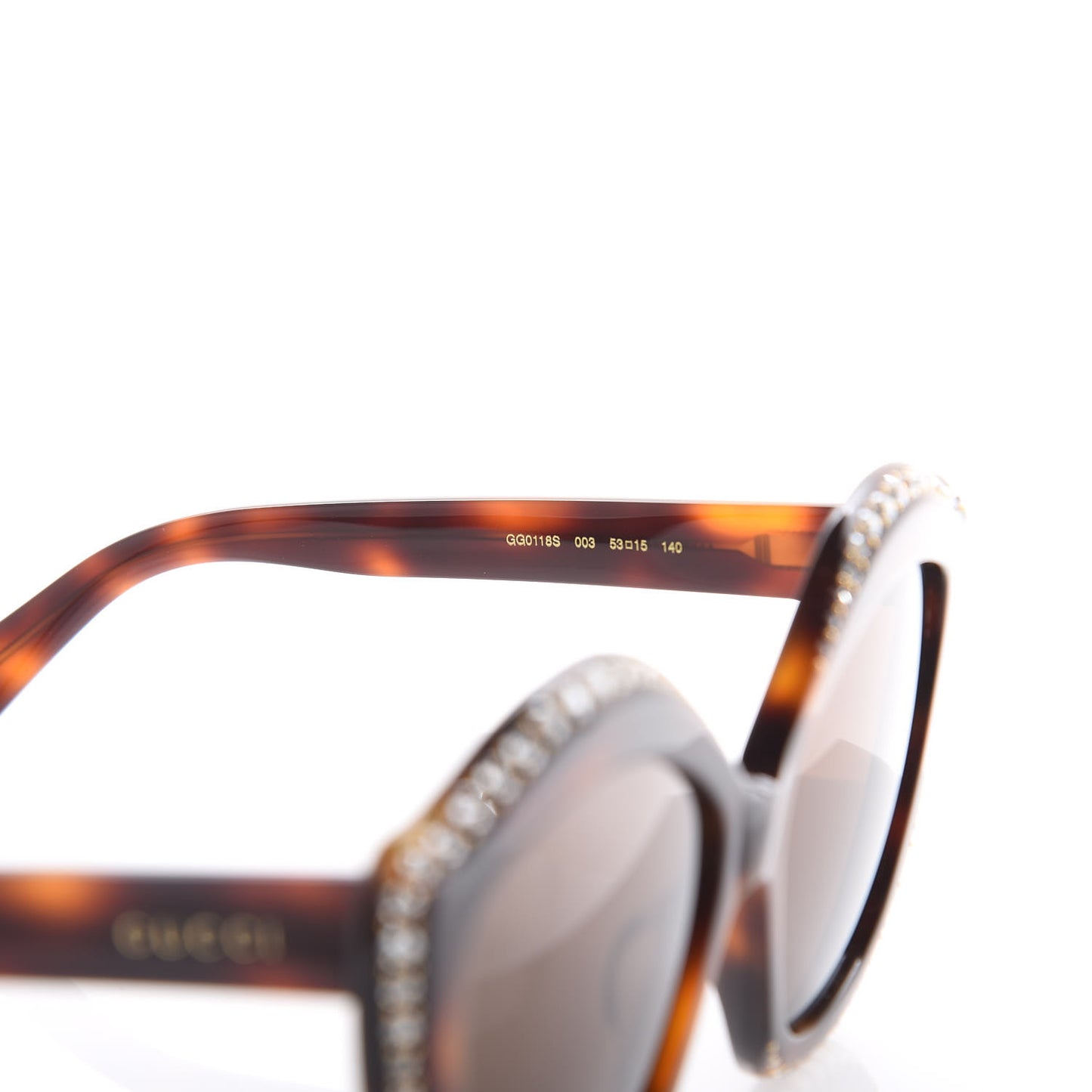 Crystal Cat Eye GG0118S Sunglasses Havana Brown