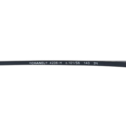 Chanel Acetate Metal Pearl Butterfly Sunglasses 4236-H Black 6 of 6