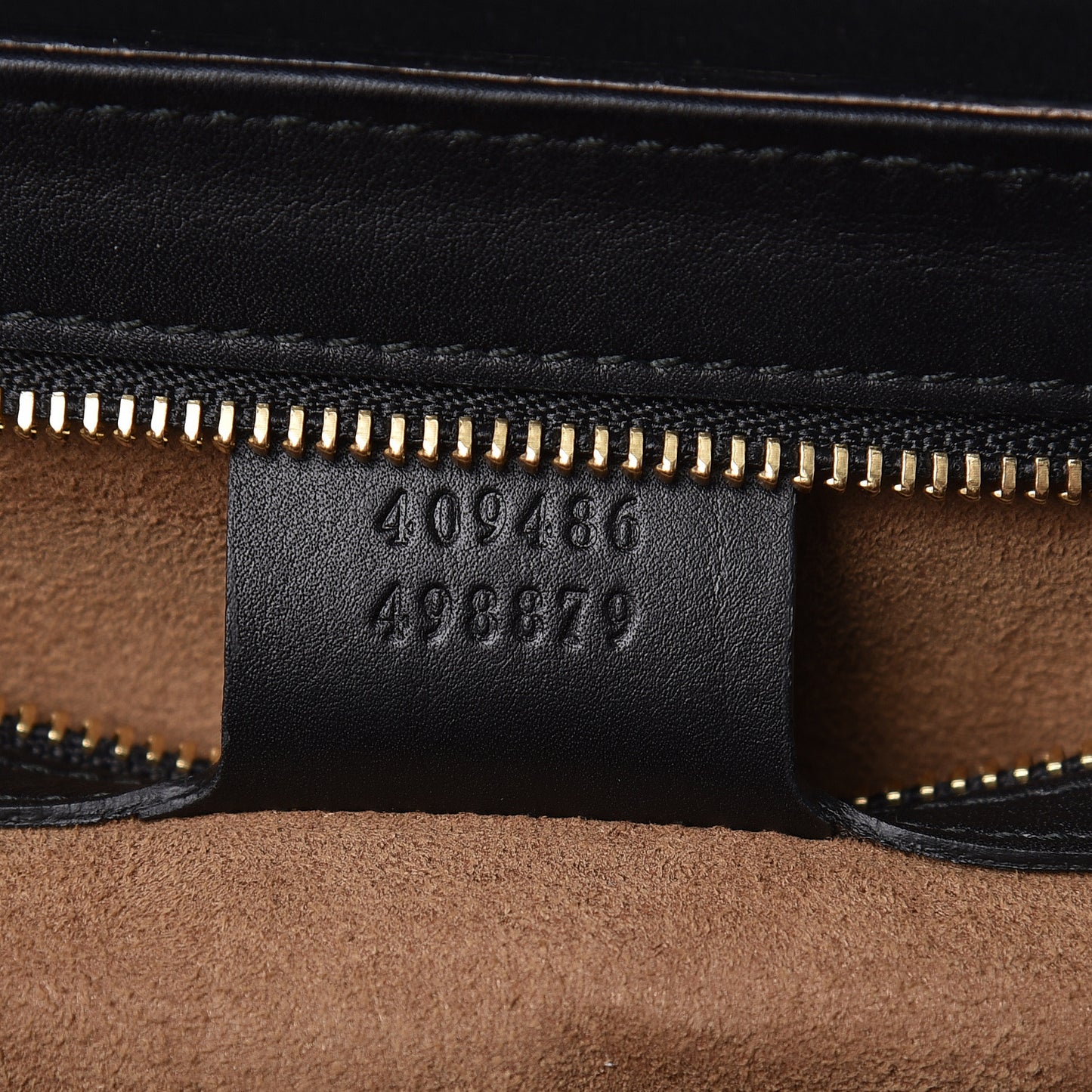 GG Supreme Monogram Calfskin Medium Padlock Shoulder Bag Beige Black Cuir