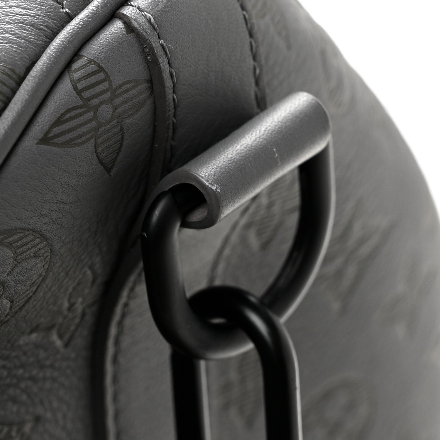 Louis Vuitton Calfskin Monogram Shadow Keepall Bandouliere 50 Anthracite gray 10 of 12