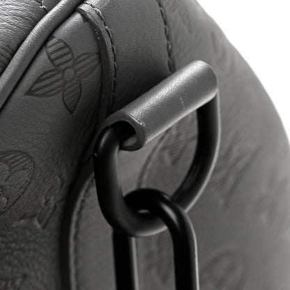 Louis Vuitton Calfskin Monogram Shadow Keepall Bandouliere 50 Anthracite gray 10 of 12