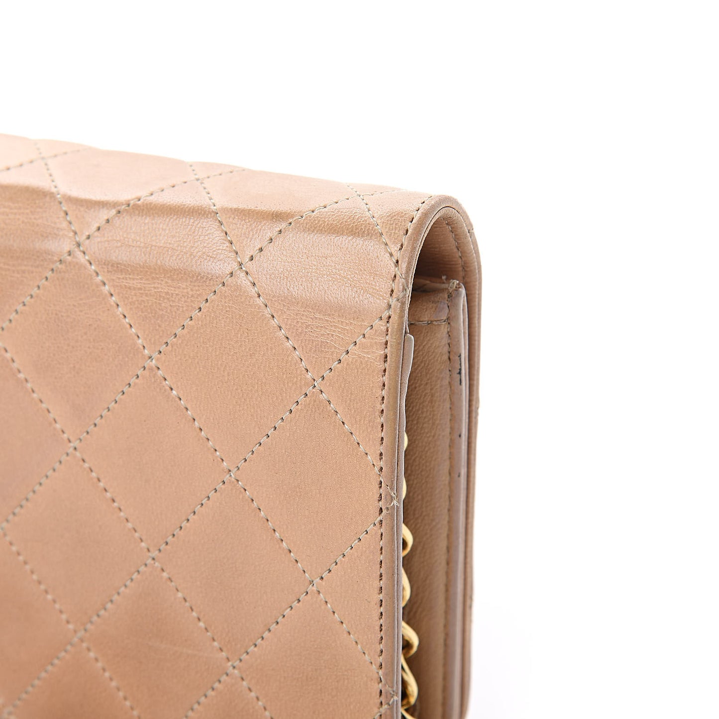 Lambskin Quilted Mini Flap Beige