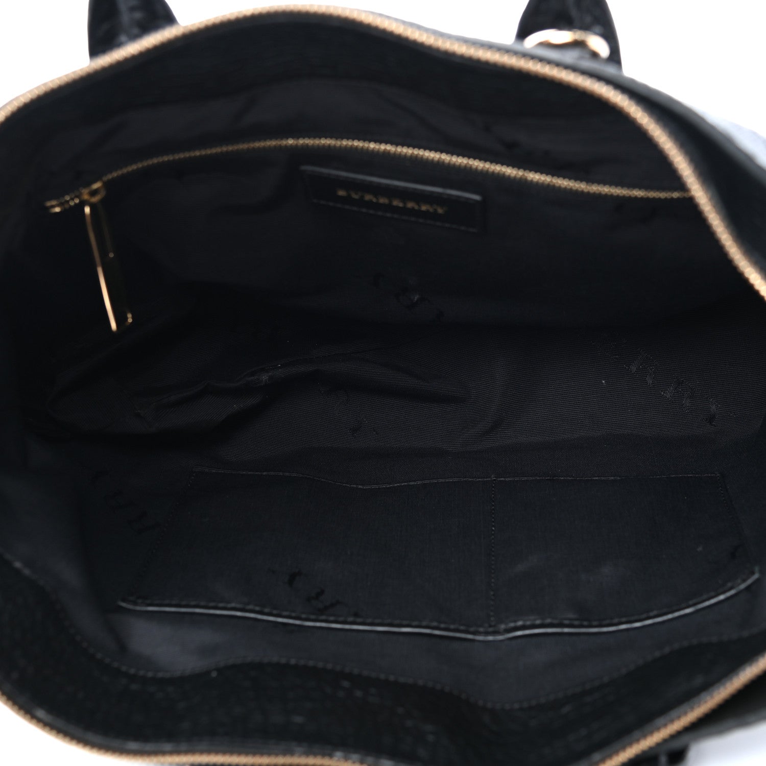 Burberry Heritage Grain Check Embossed Medium Dewsbury Tote Black 5 of 9